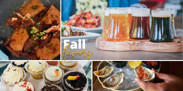 Collage of seasonal fall foods