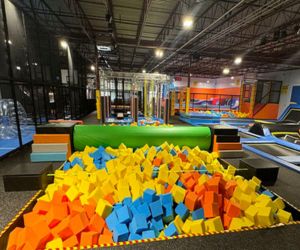 foam pit at Funplex Trampoline Park in Hampton, VA