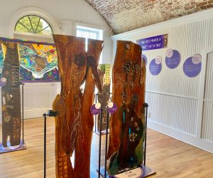 Mancala exhibit at the Fort Monroe Casemate Museum