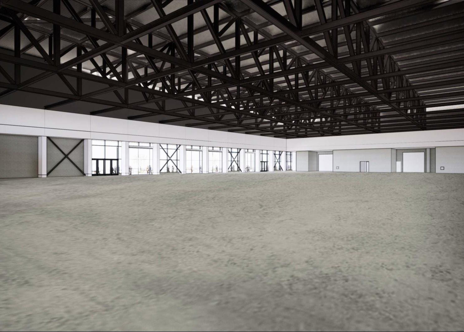 A look at the interior space of the future Brown County Exposition Center