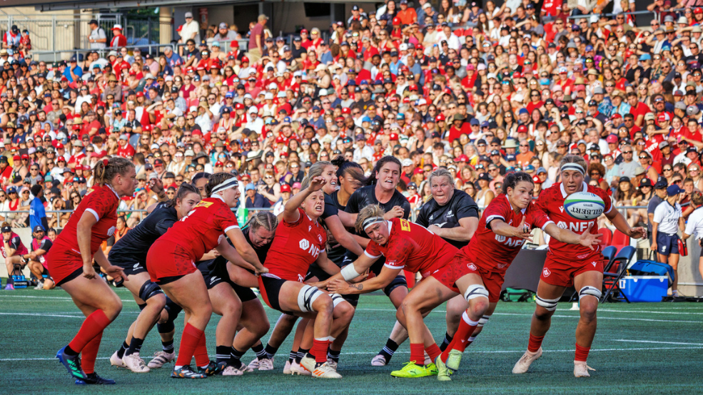 Women's Rugby team playing at TD Place